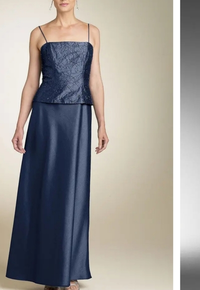 CACHET BLACK SHANTUNG 2 PC. DRESS W/ JACKET 8 - Picture 2 of 14